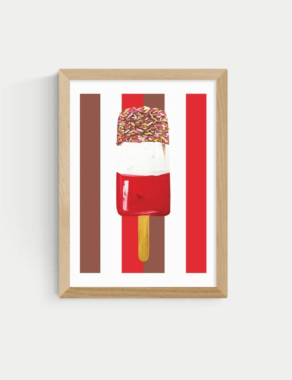 Fab Stripes Framed Art - Natural product