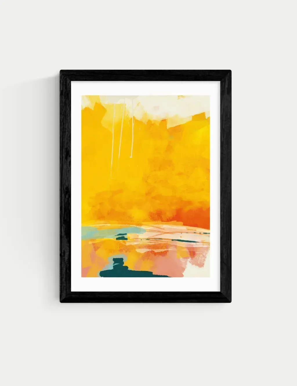 Paysage Jaune by Ana Rut Bre Framed Art - Black product