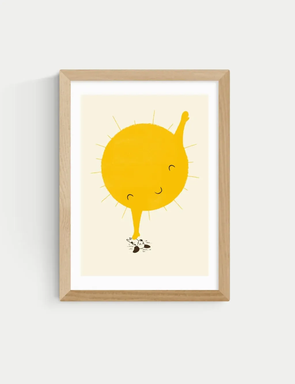 Belly Rub Framed Art - Natural product