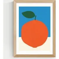 Rosi Feist Orange Framed Art Print - Natural alternate view