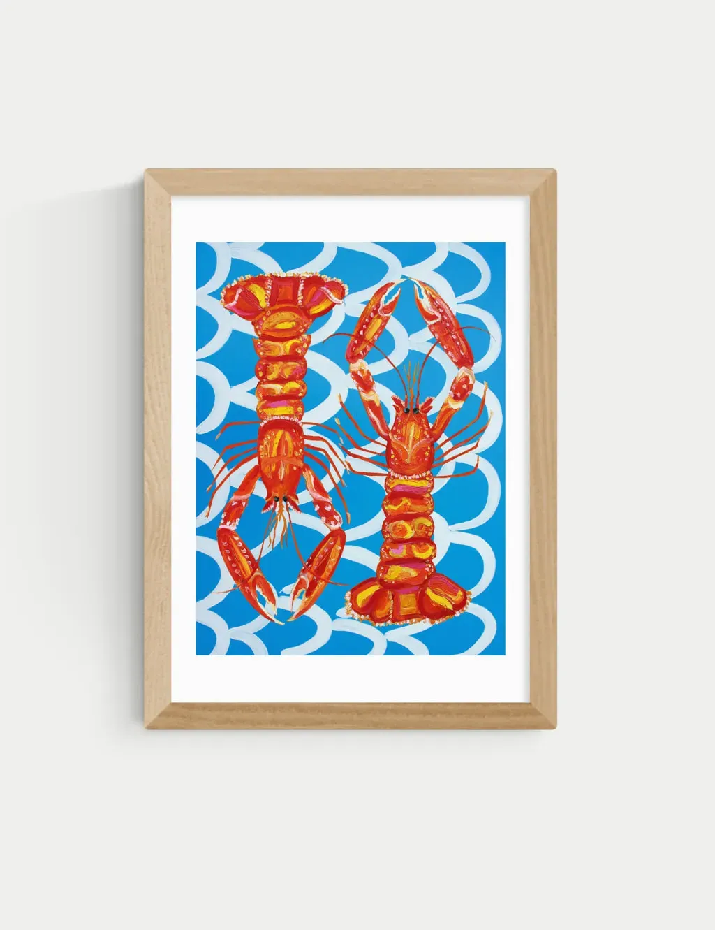 Langoustines Framed Art - Natural product