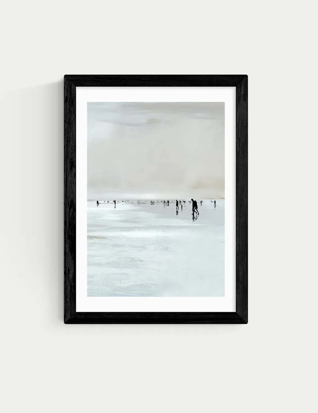 Beachy Landscape Rectangle Framed Art - Black, Wood product