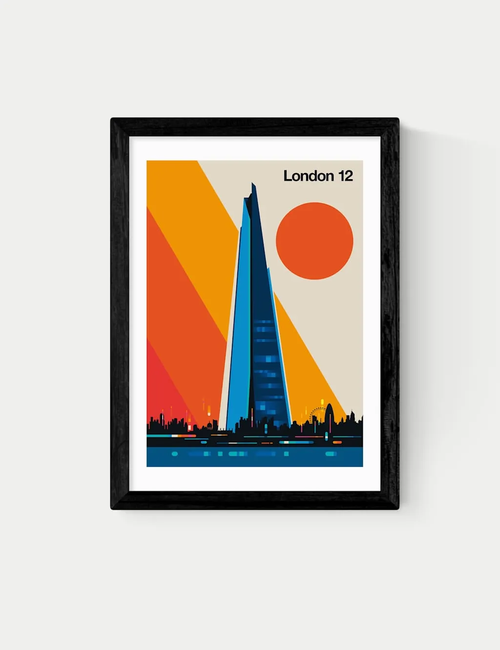 Bo Lundberg London 12 Framed Art Print - Black product