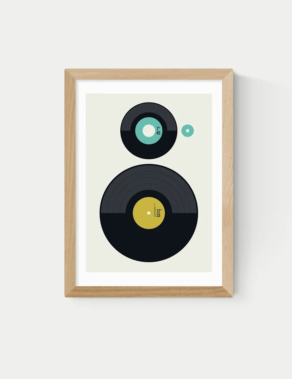 Bo Lundberg LPvsEP Framed Art Print - Natural, Wood product