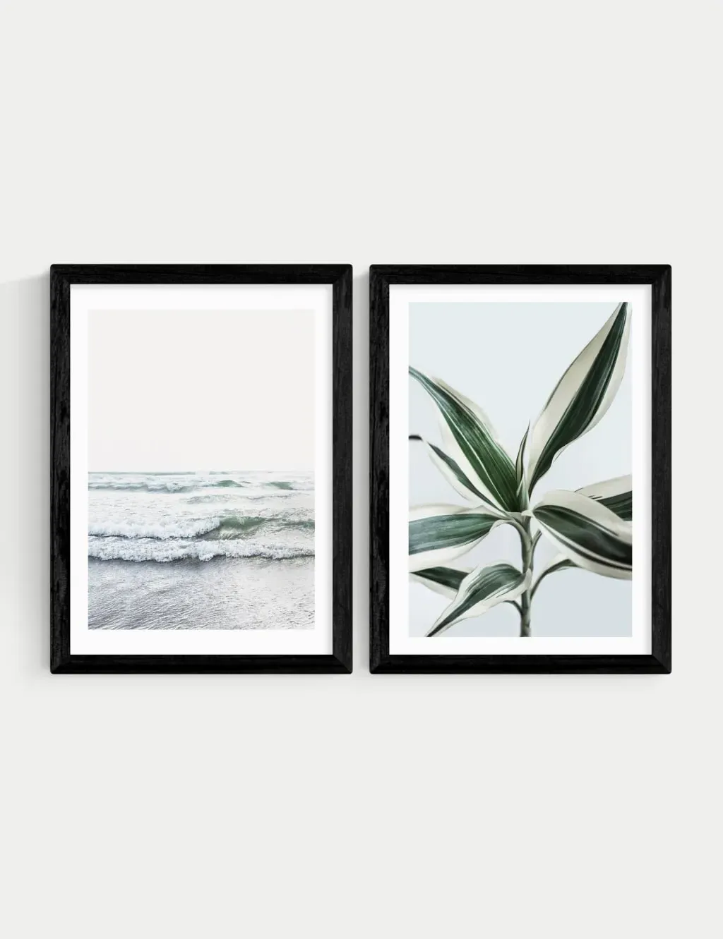 Botanical Beach Twin Set Framed Art - Black product