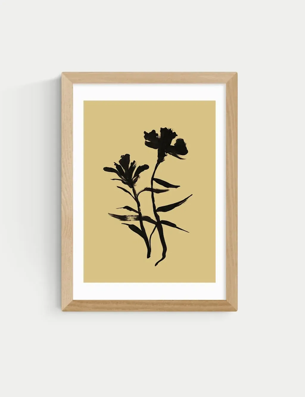 Dan Hobday Mono Botanical 3 Framed Art Print - Natural product