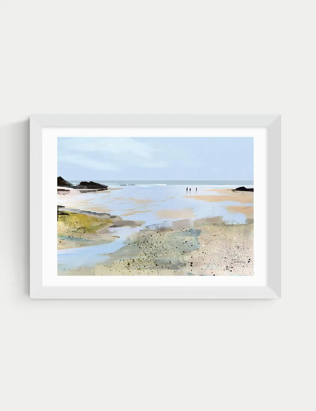 Dan Hobday Sea View Framed Art Print - White product