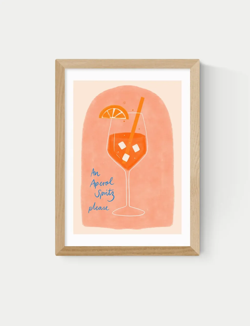 Emmy Lupin Studio Aperol Framed Art Print - Natural product