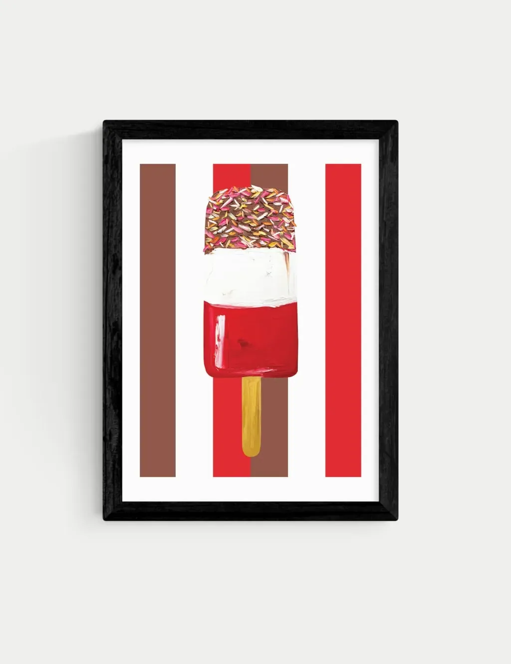 Fab Stripes Framed Art by Alice Straker - Black product