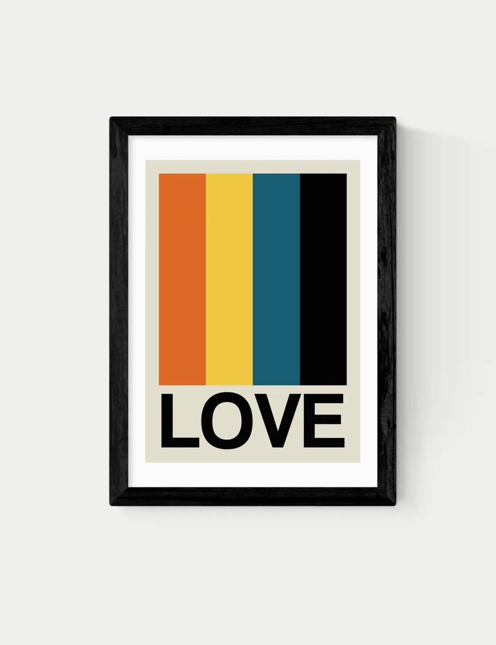 Frances Collet Retro Stripe Framed Art Print - Black product