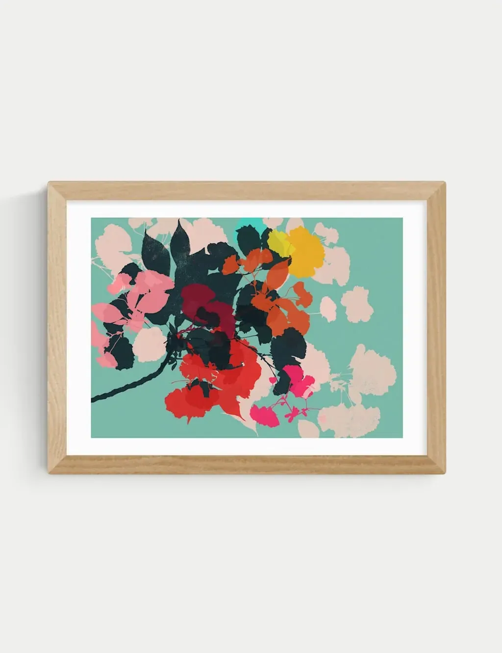 Garima Dhawan Cherry Blossoms Framed Art - Natural, Wood product
