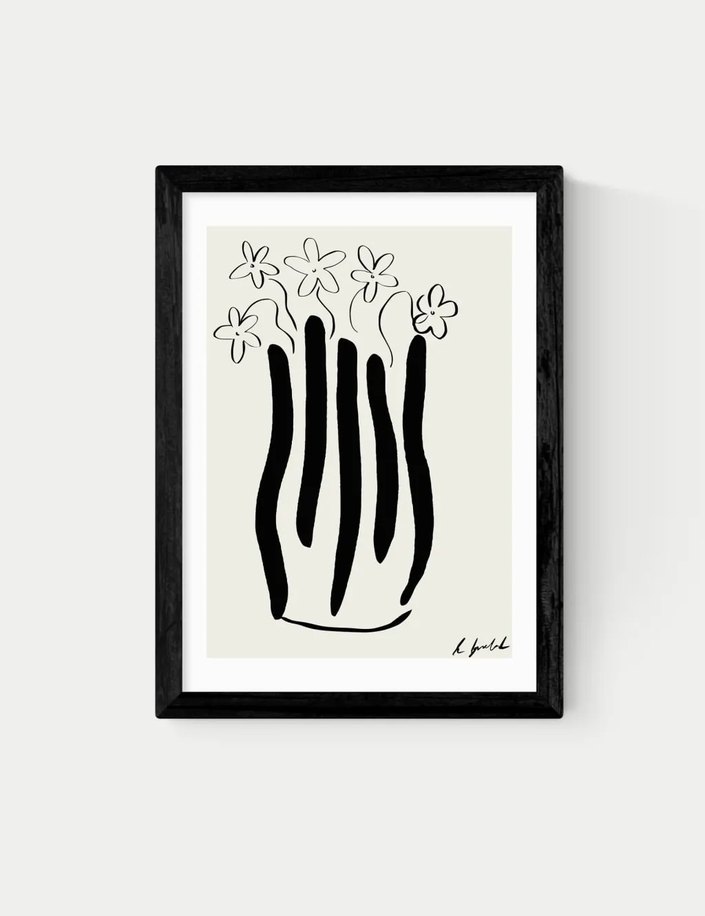 Hali Igwelaezoh Abstract Vase Framed Art - Black product