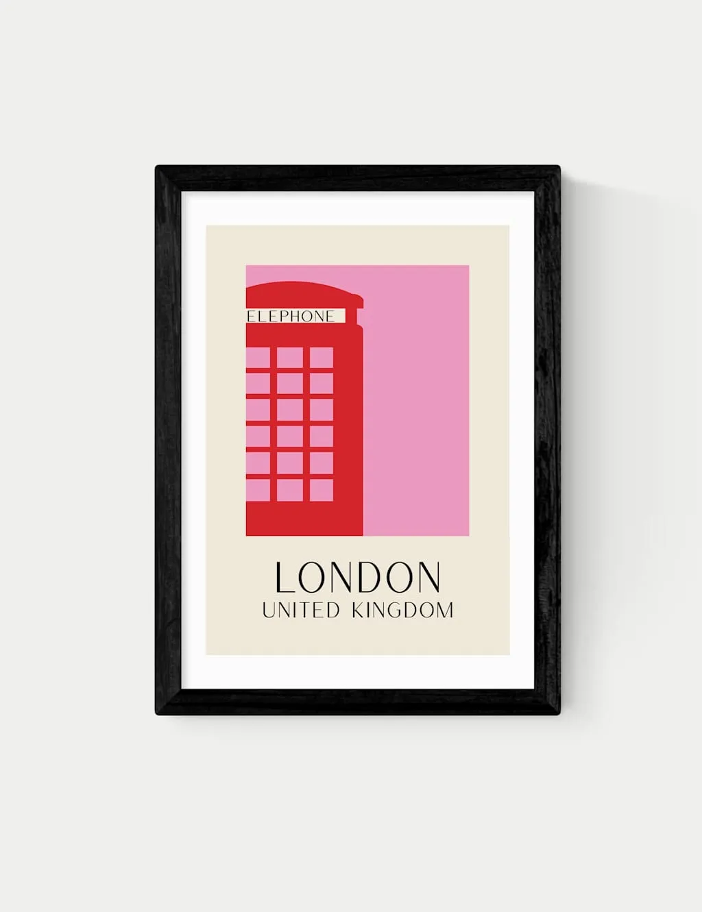 Inoui London Phone Box Framed Print - Black product