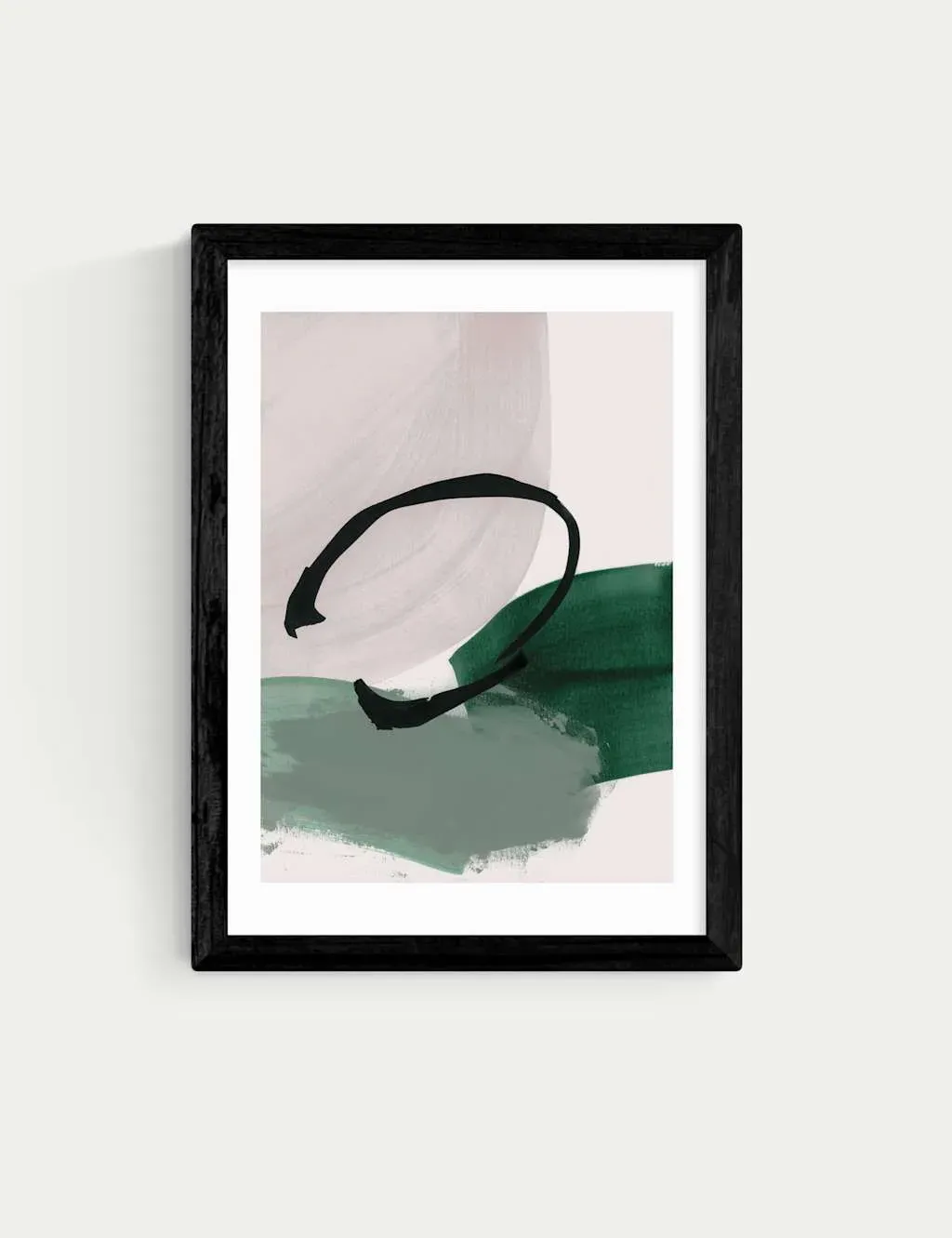 Iris Lehnhardt Abstract Rectangle Framed Art - Black, Wood product