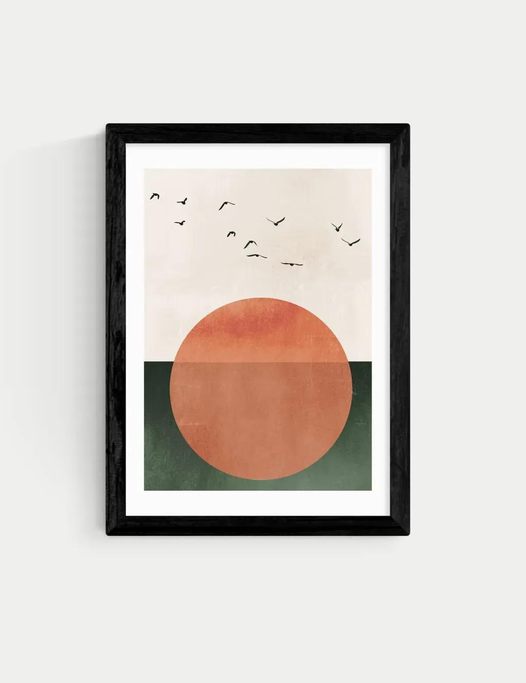 Kubistika Rising Sun Framed Art - Black product