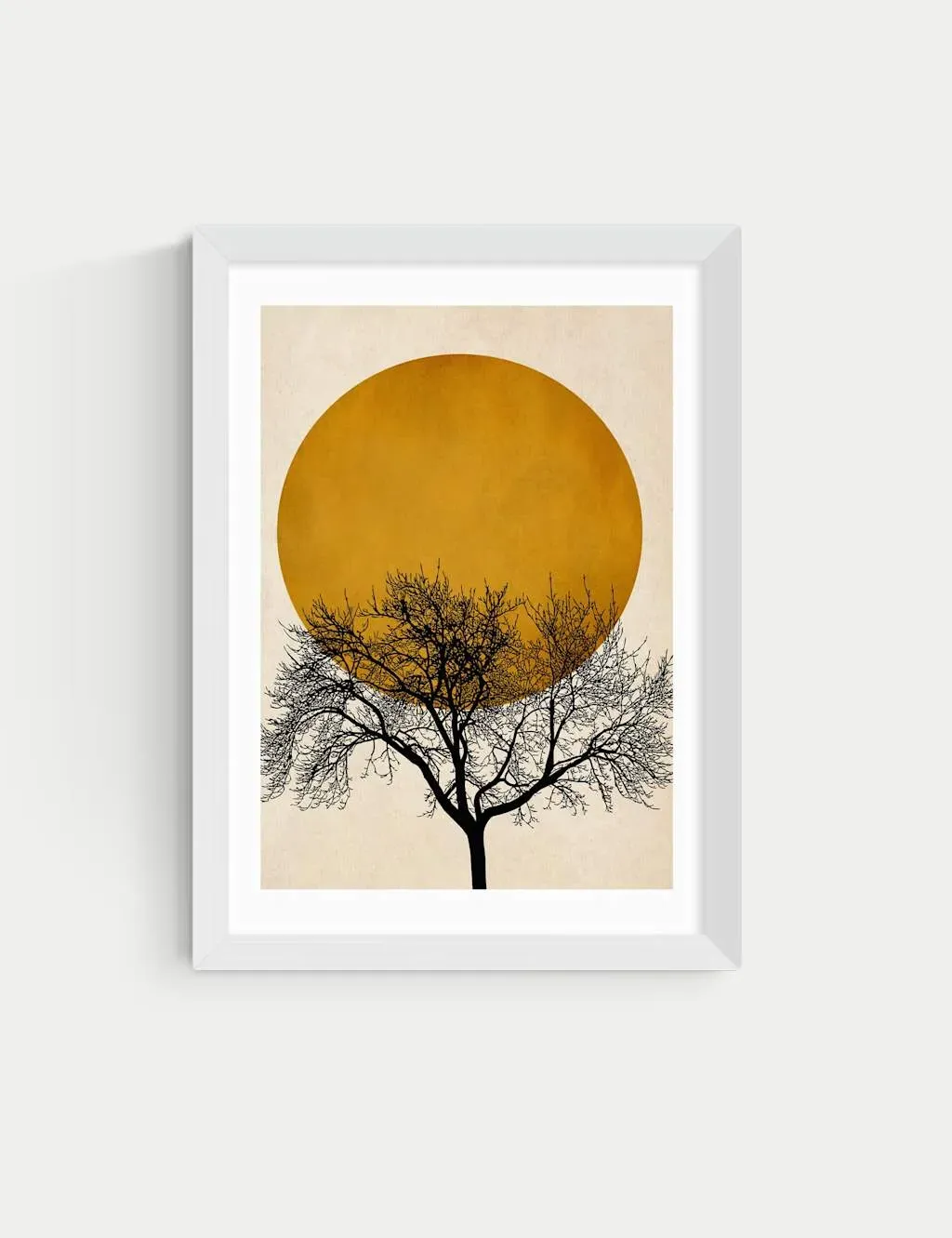 Kubistika Winter Morning Framed Art Print - White product