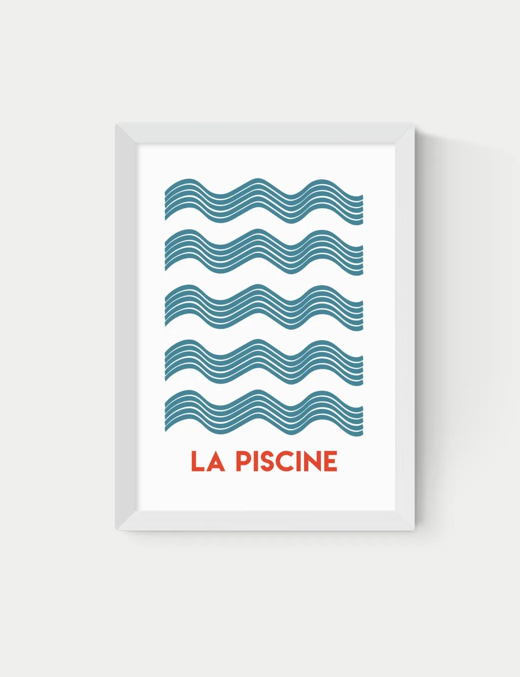 La Piscine Framed Art - White product