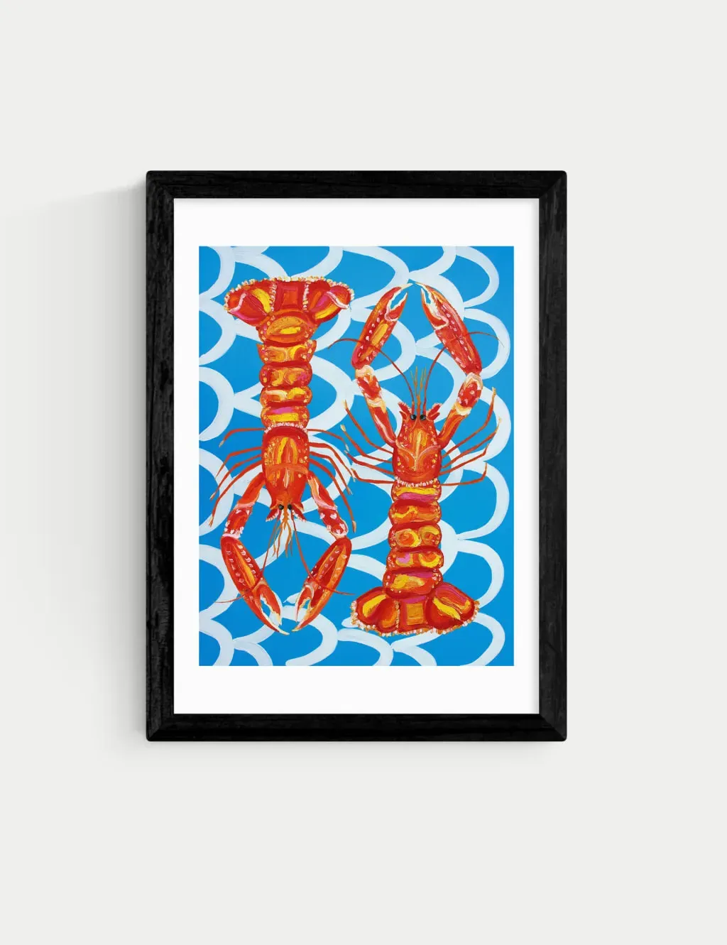 Langoustines Portrait Framed Art Print - Black product