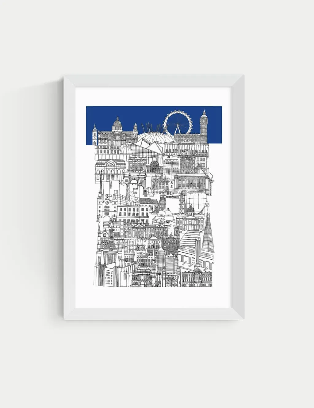 Lizzie Prestt London Blue Framed Art Print - White product