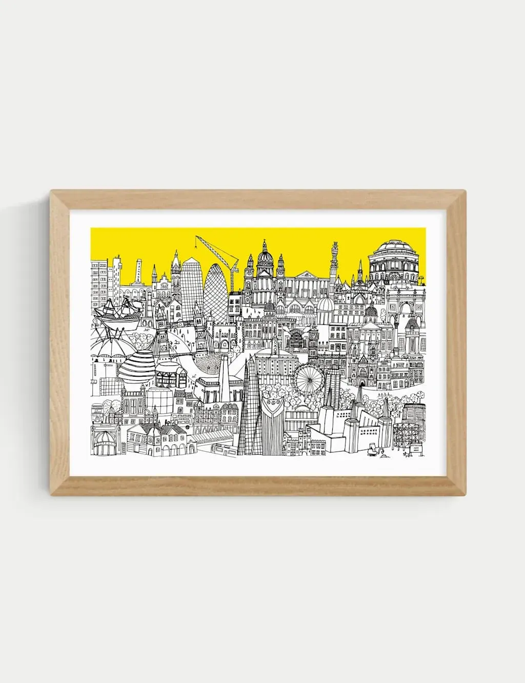 London Jungle Framed Art Print - Natural product