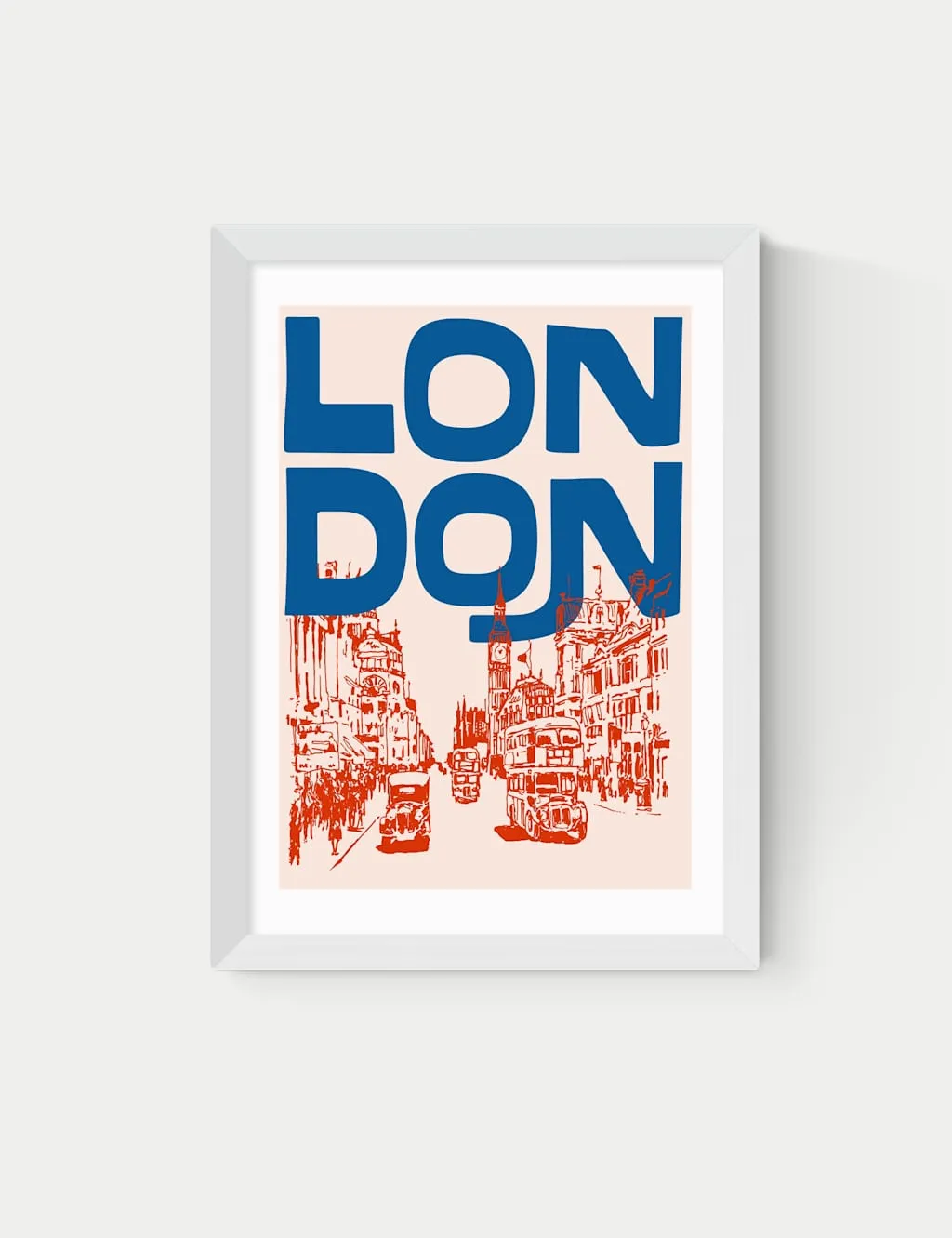 Luxe Poster Co. London City Framed Art Print - White product