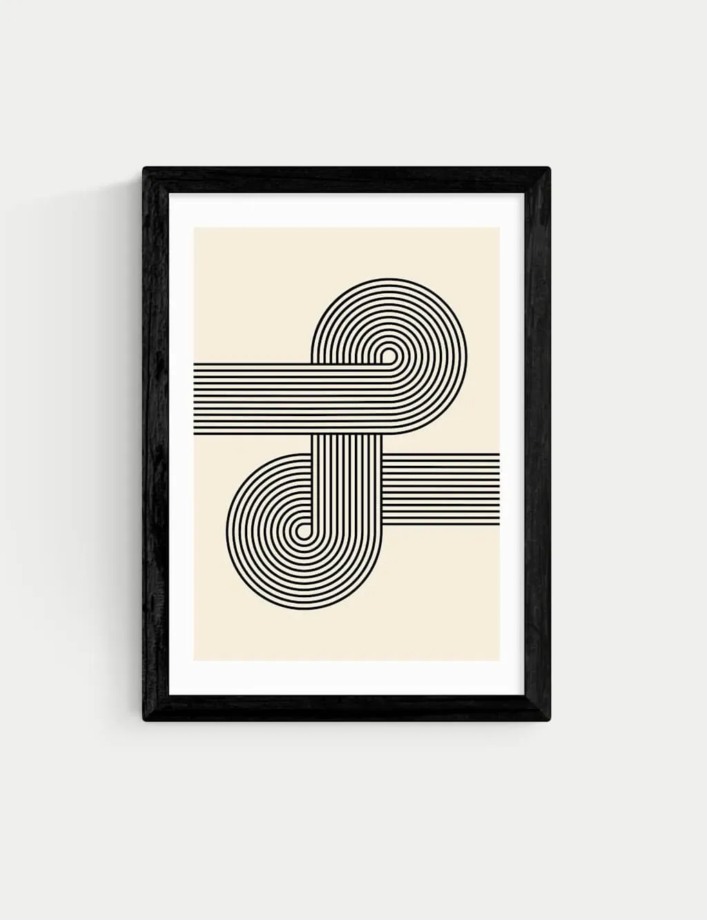 Luxe Poster Co Retro Waves Abstract Framed Art - Black product