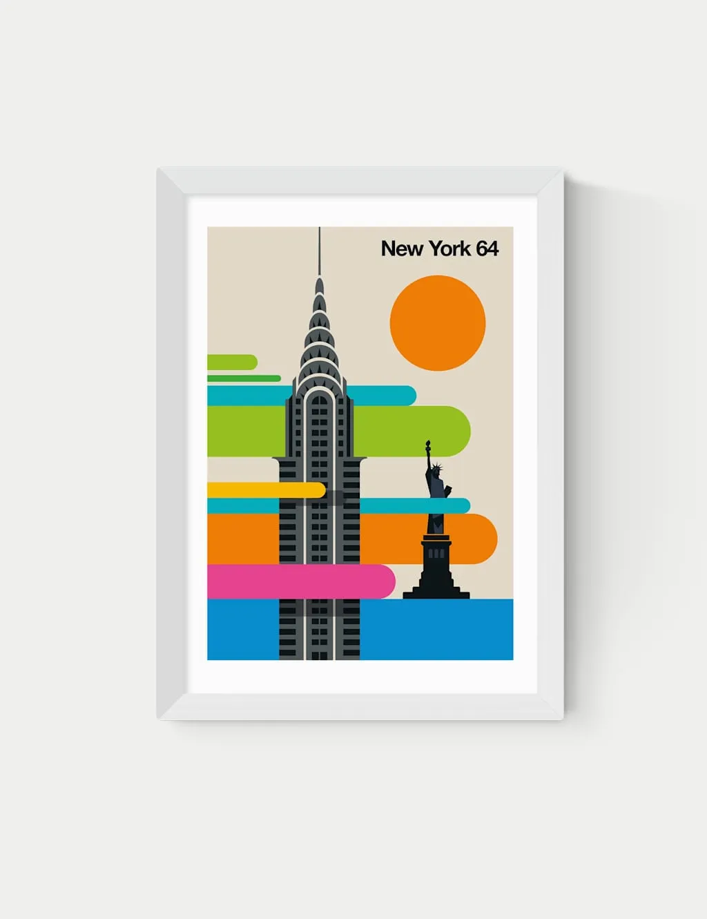 New York 64 Bo Lundberg Framed Art Print - White product