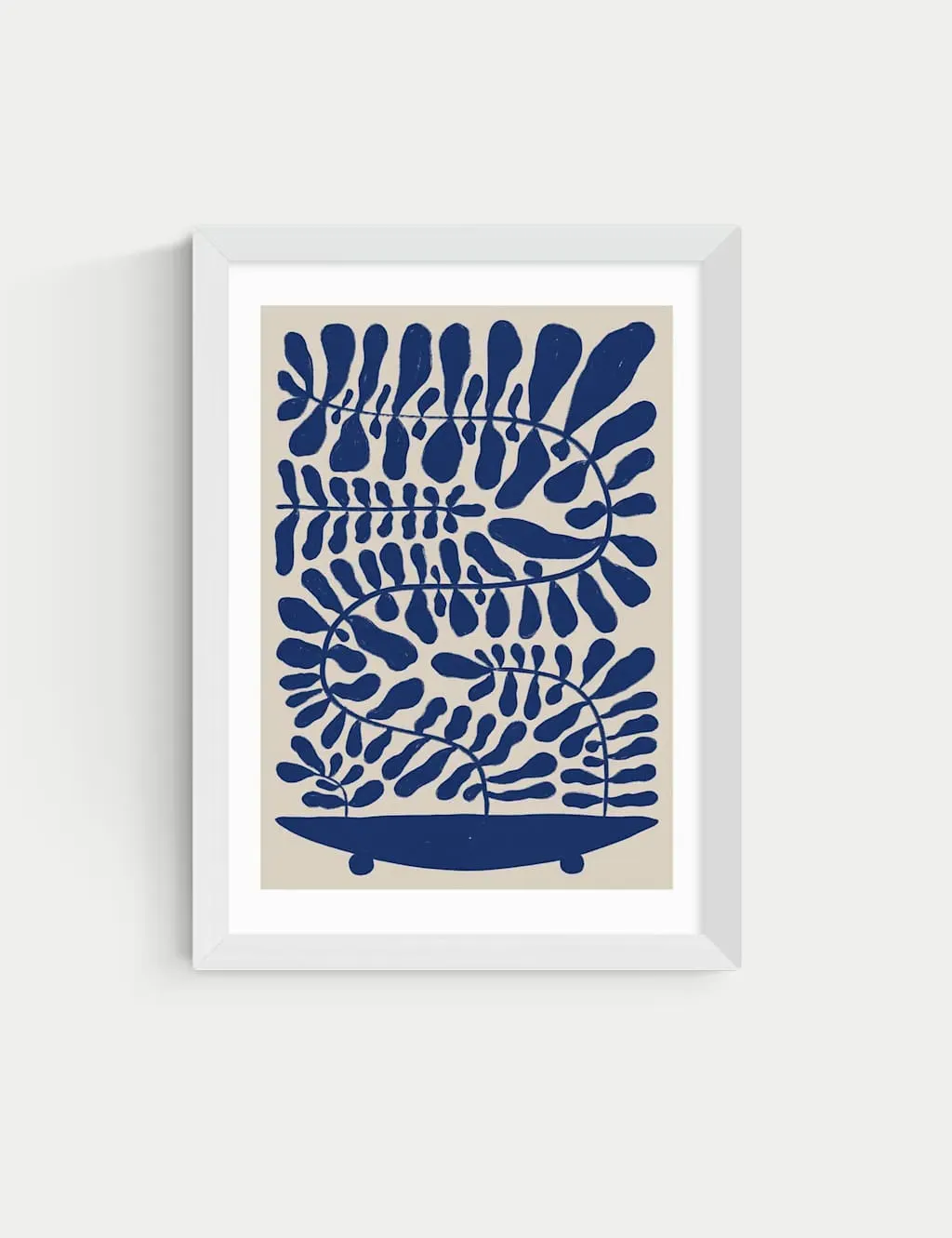 One Hundred Leaved Plant VII Framed Art Print - White product