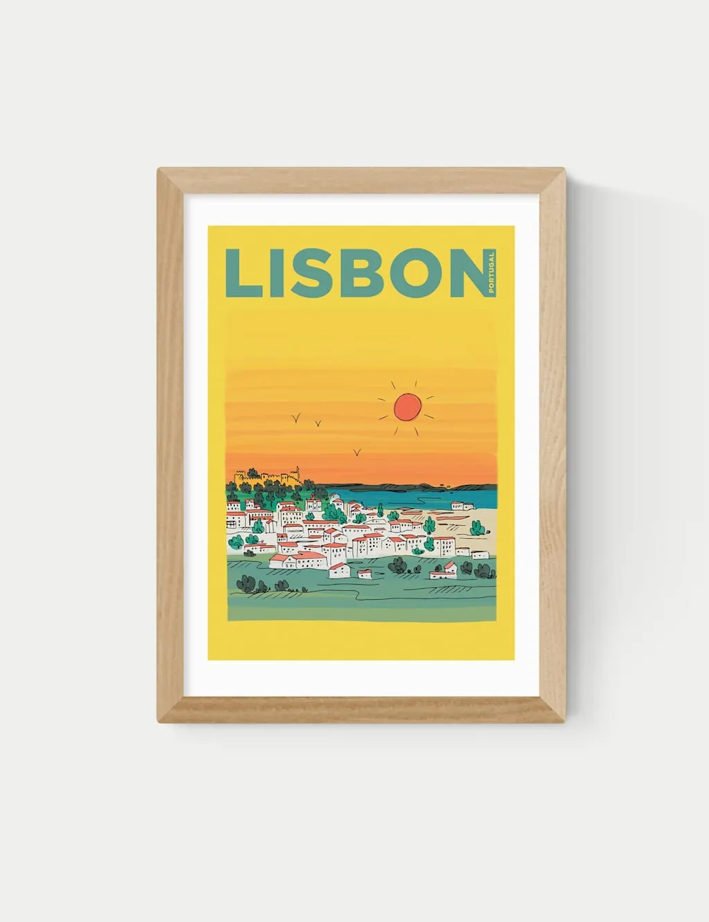 Places & Spaces Art Co. Lisbon Framed Art Print - Natural product