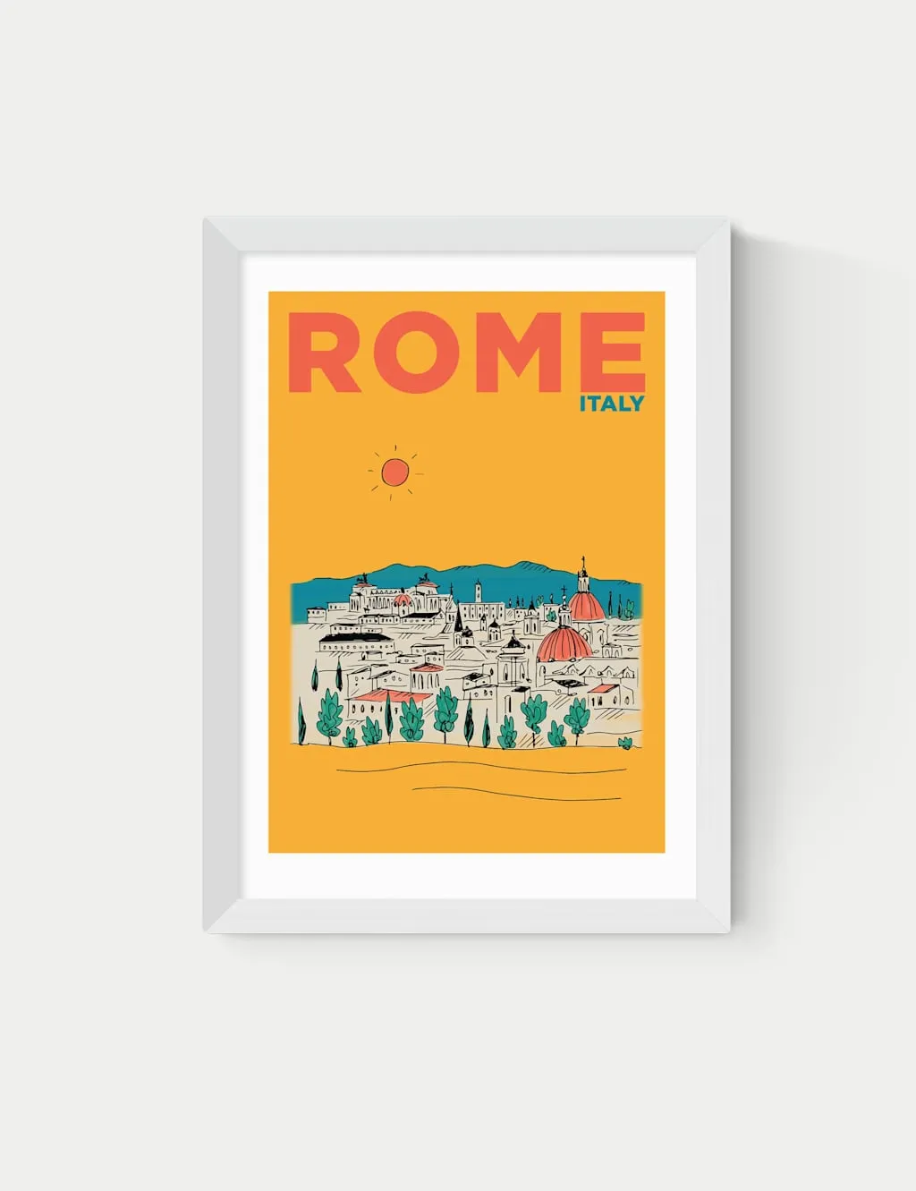 Places & Spaces Rome Framed Art - White product