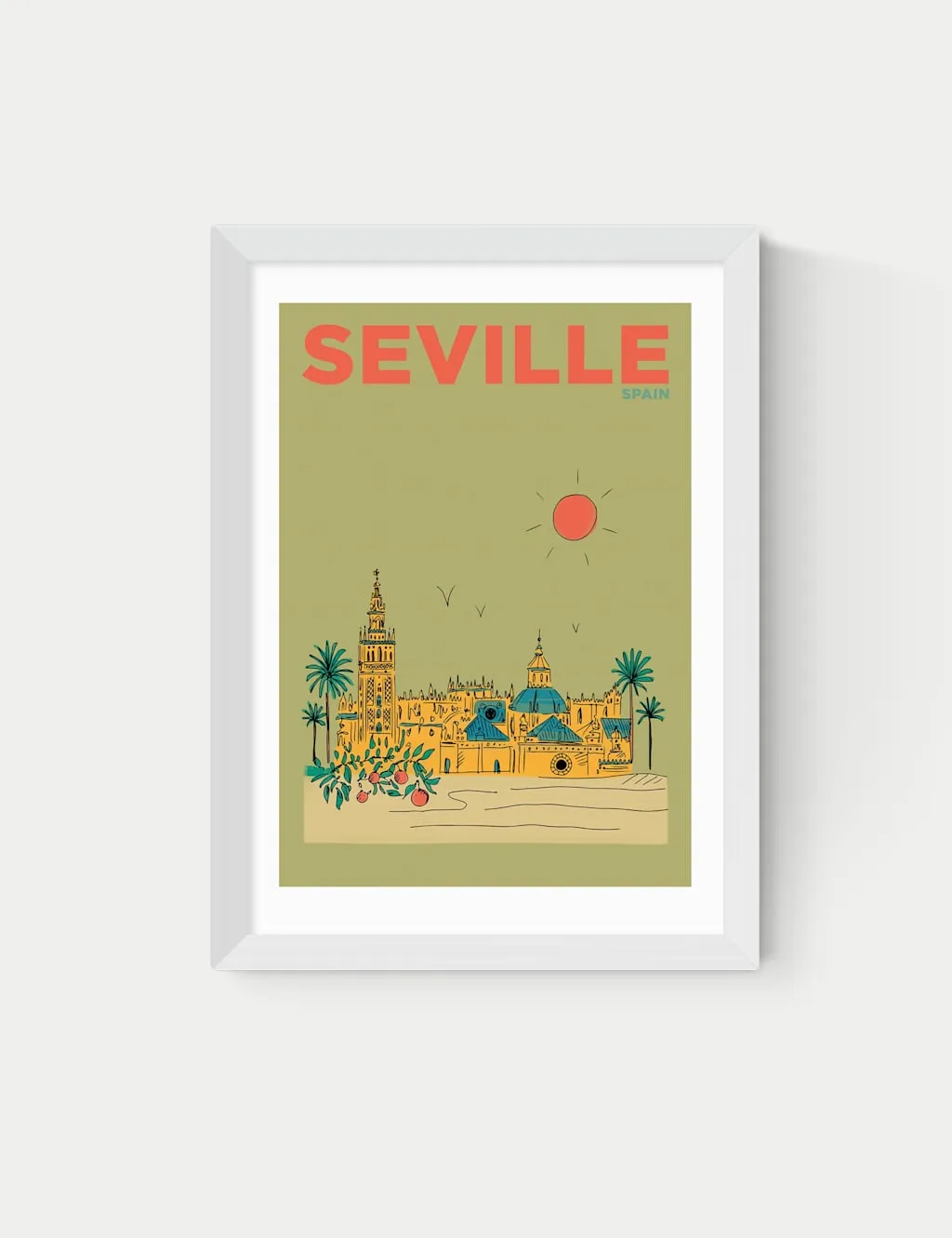 Places & Spaces Seville Framed Art Print - White product