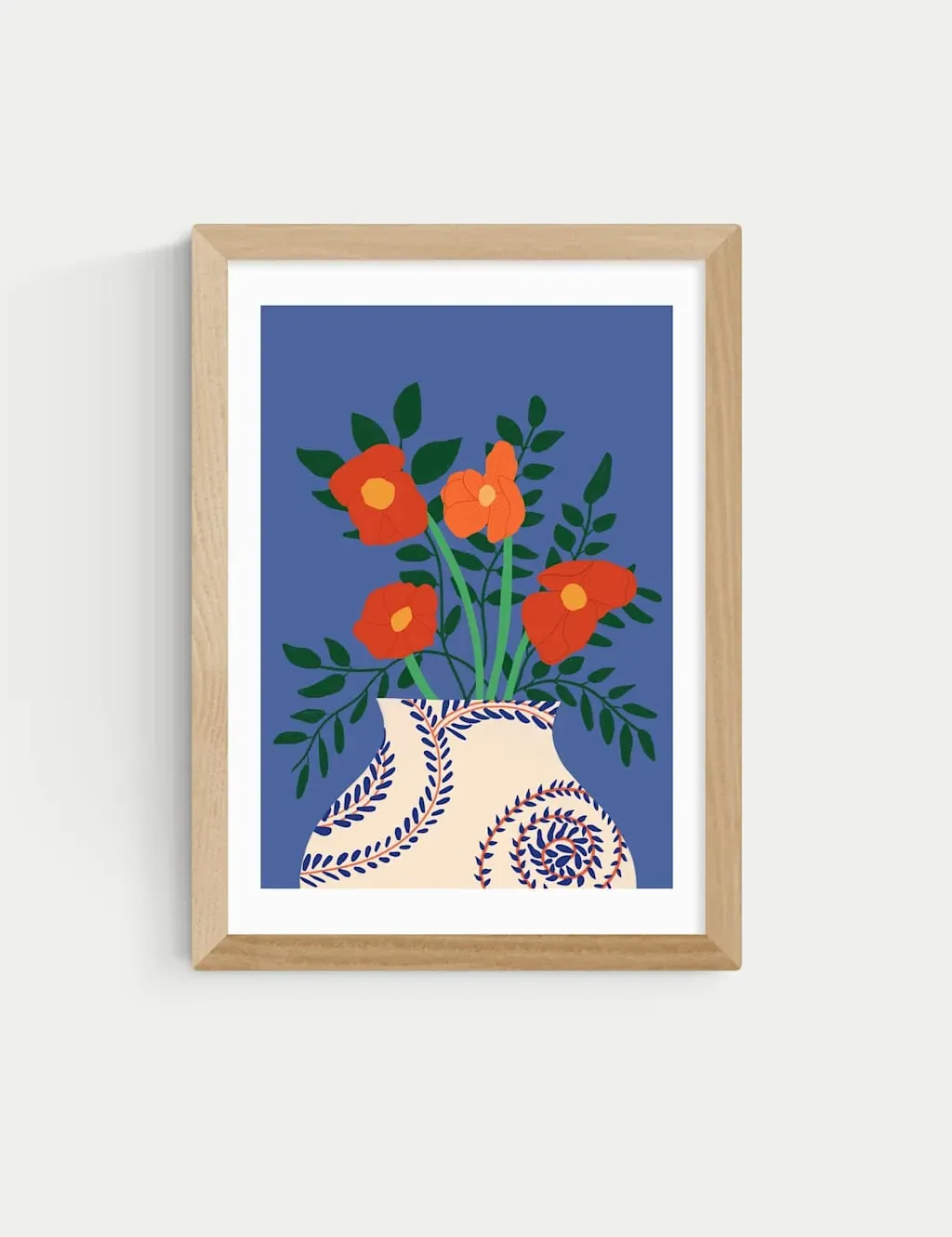 Poppy by Sifa Mustafa Framed Art Print - Natural product