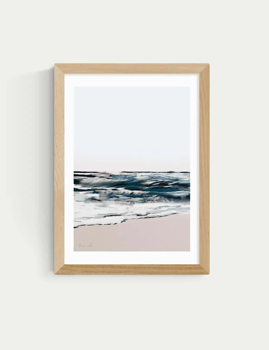 Seashore by Dan Hobsday Framed Art Print - Natural product