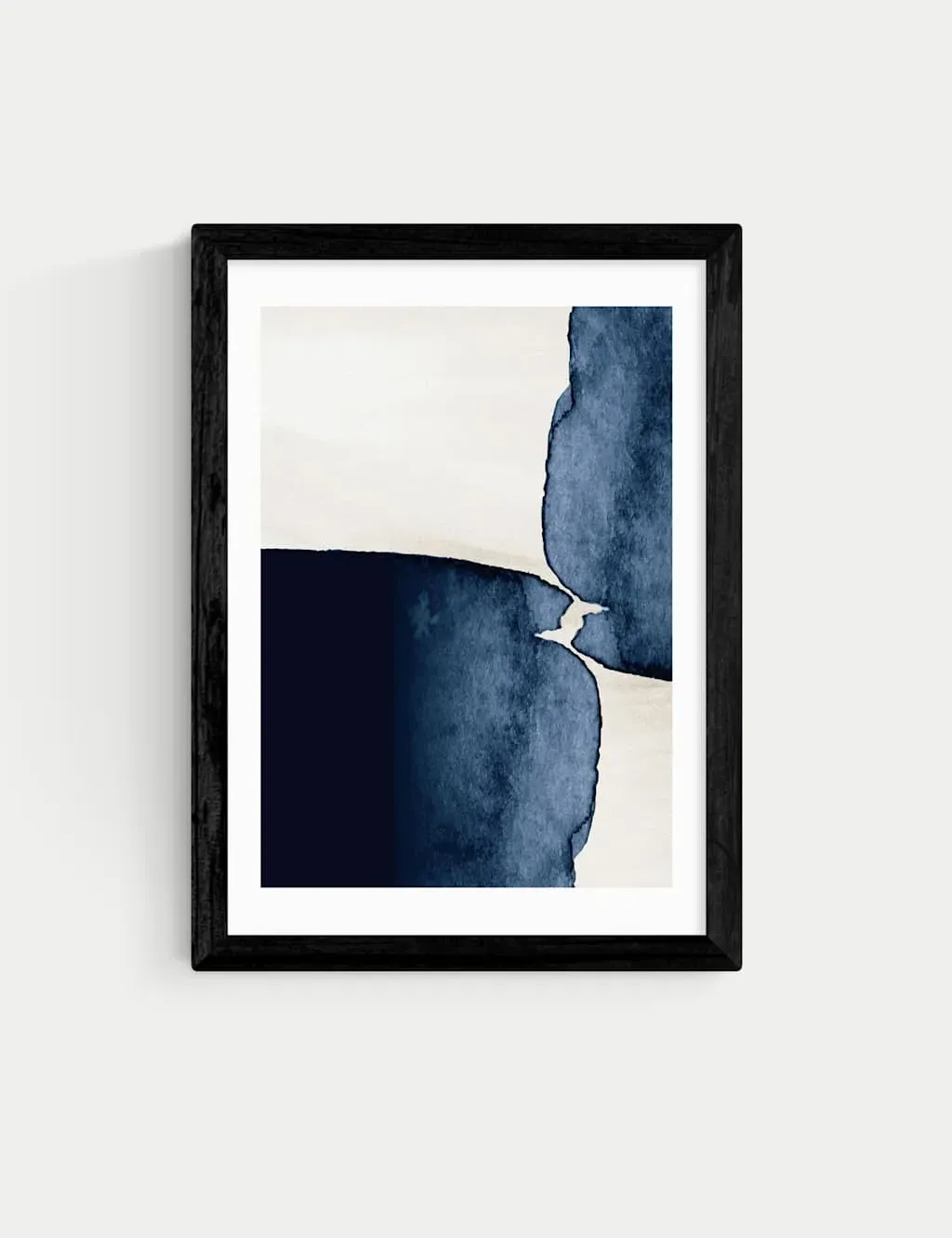 Watercolour Abstract Rectangle Framed Art Print - Black product