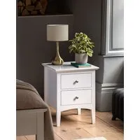 Hastings 2 Drawer Bedside Table - Soft White alternate view