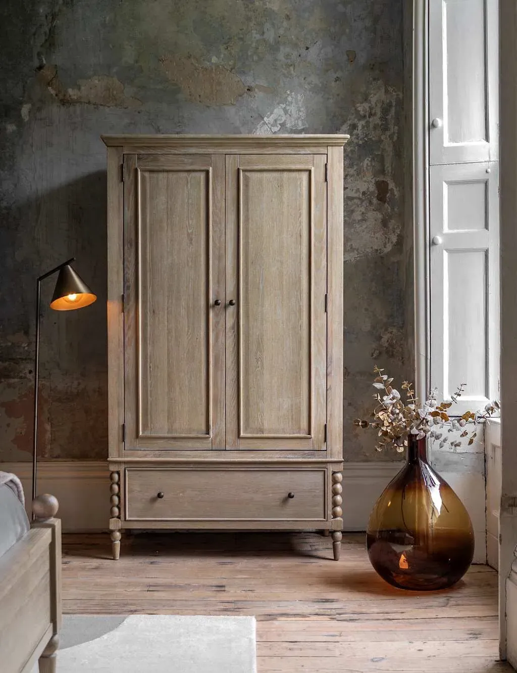 Artisan Double Wardrobe with Drawer - Natural, Oak product