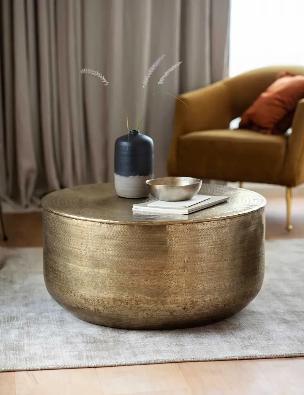 Ashta Round Coffee Table - Brown Mix product