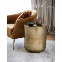 Ashta Round Side Table - Brown Mix, Metal alternate view