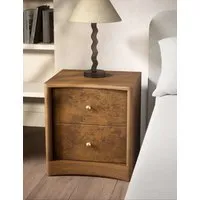 Burl 2-Drawer Bedside Table - Natural, Oak Veneer alternate view