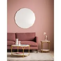 Carano Extra Large Round Wall Mirror - Gold, Metal alternate view