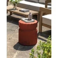Cirella Round Outdoor Side Table - Dark Red, Ceramic alternate view