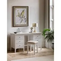 Hastings Dressing Table & Stool with Storage - Soft White alternate view