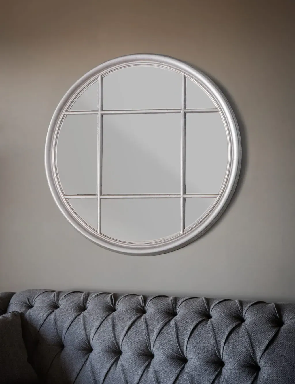 Eccleston Extra Large Round Wall Mirror - Silver product