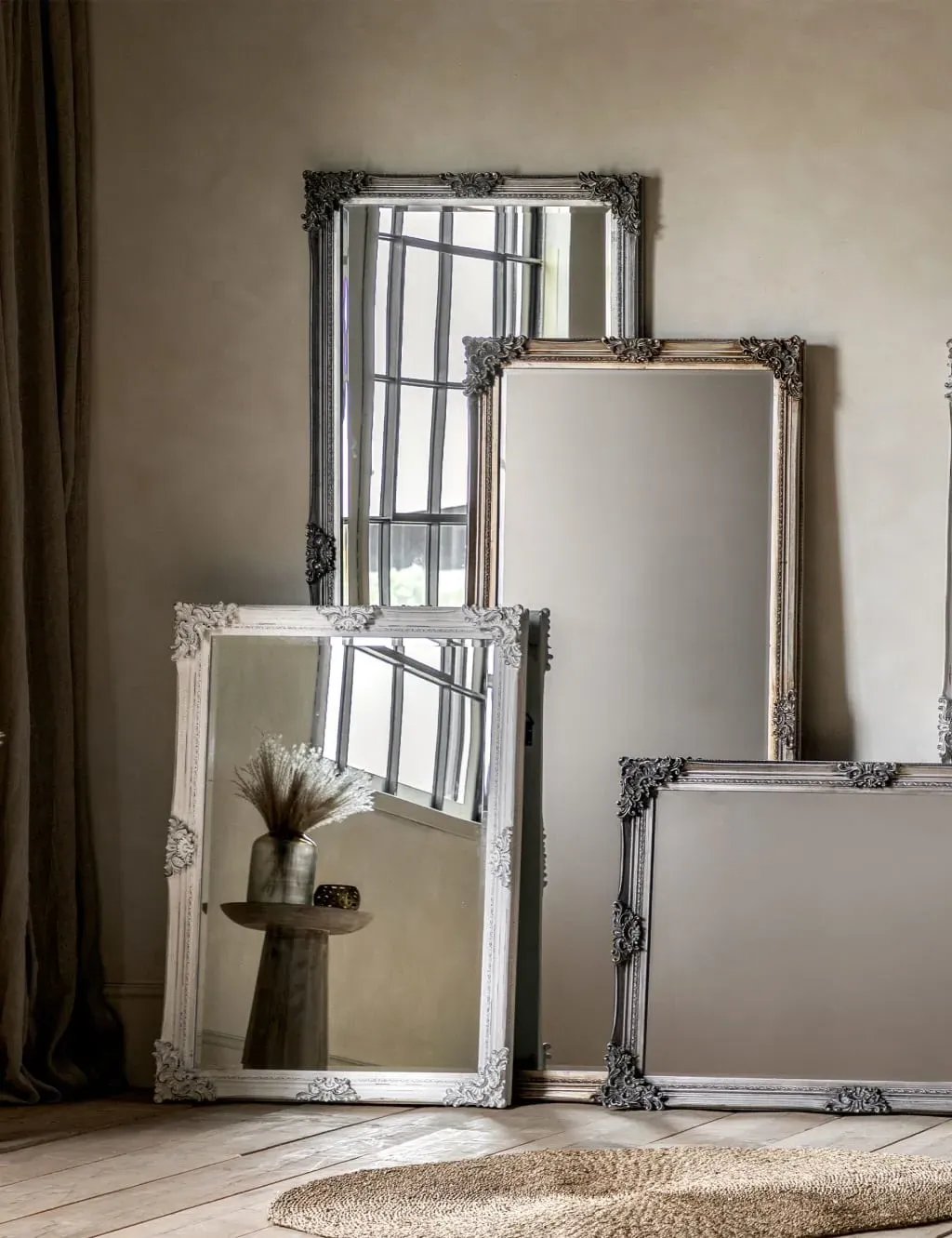 Fiennes Extra Large Rectangular Wall Mirror - White product