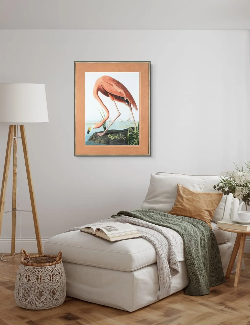 Flamingo Rectangle Framed Art - Orange product