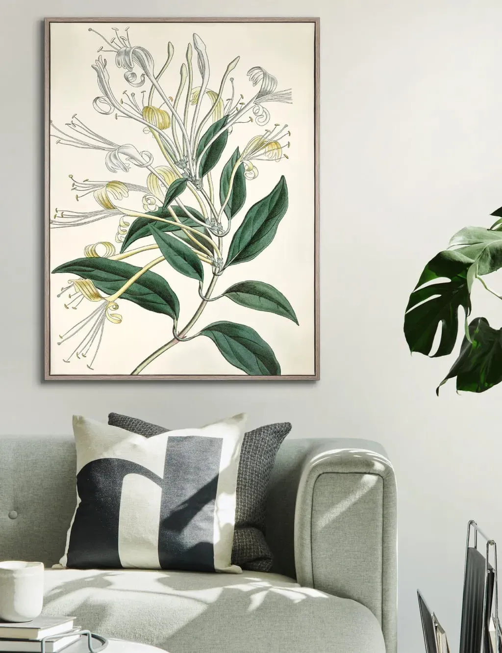 Flourishing Foliage Rectangle Framed Wall Art - Neutral product