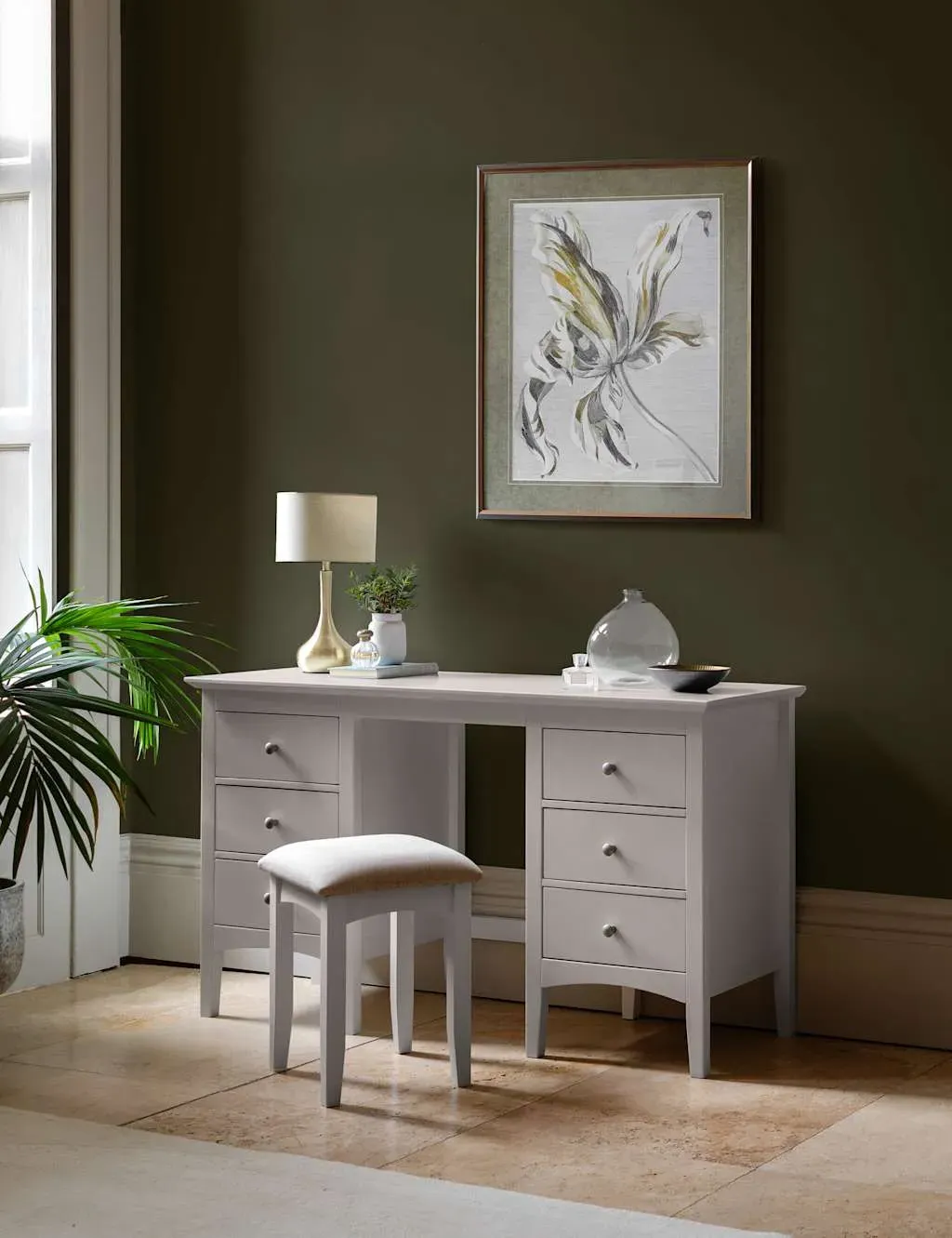 Hastings Dressing Table & Stool Set - Grey product