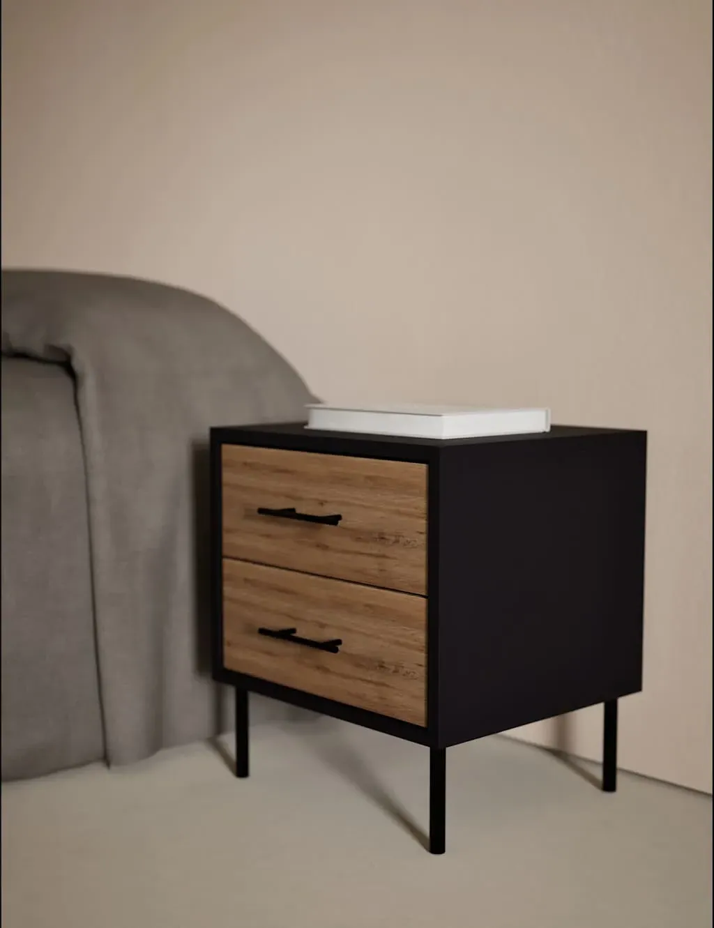 Holt 2-Drawer Bedside Table - Natural Mix product