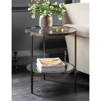 Hudson Round Side Table - Brown Mix alternate view