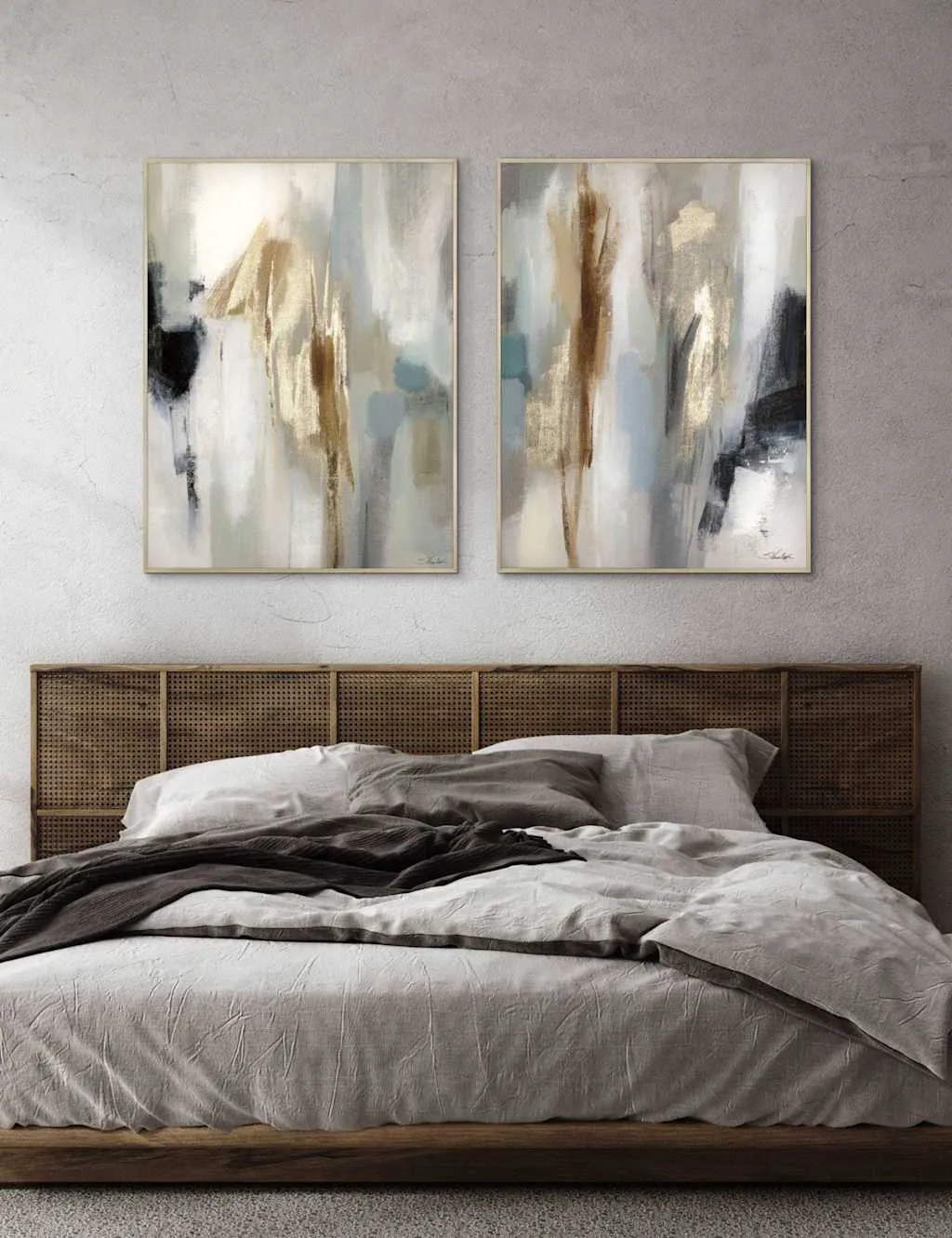 Inspired Set of 2 Framed Canvas - Grey Mix product